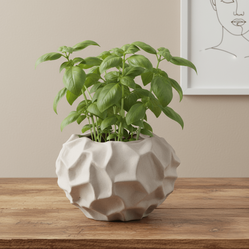 Keramikvase, Dekovase aus Keramik Vanille Weiss Crème organisch B 18cm x H 12cm | Louise Vasen von Muubs