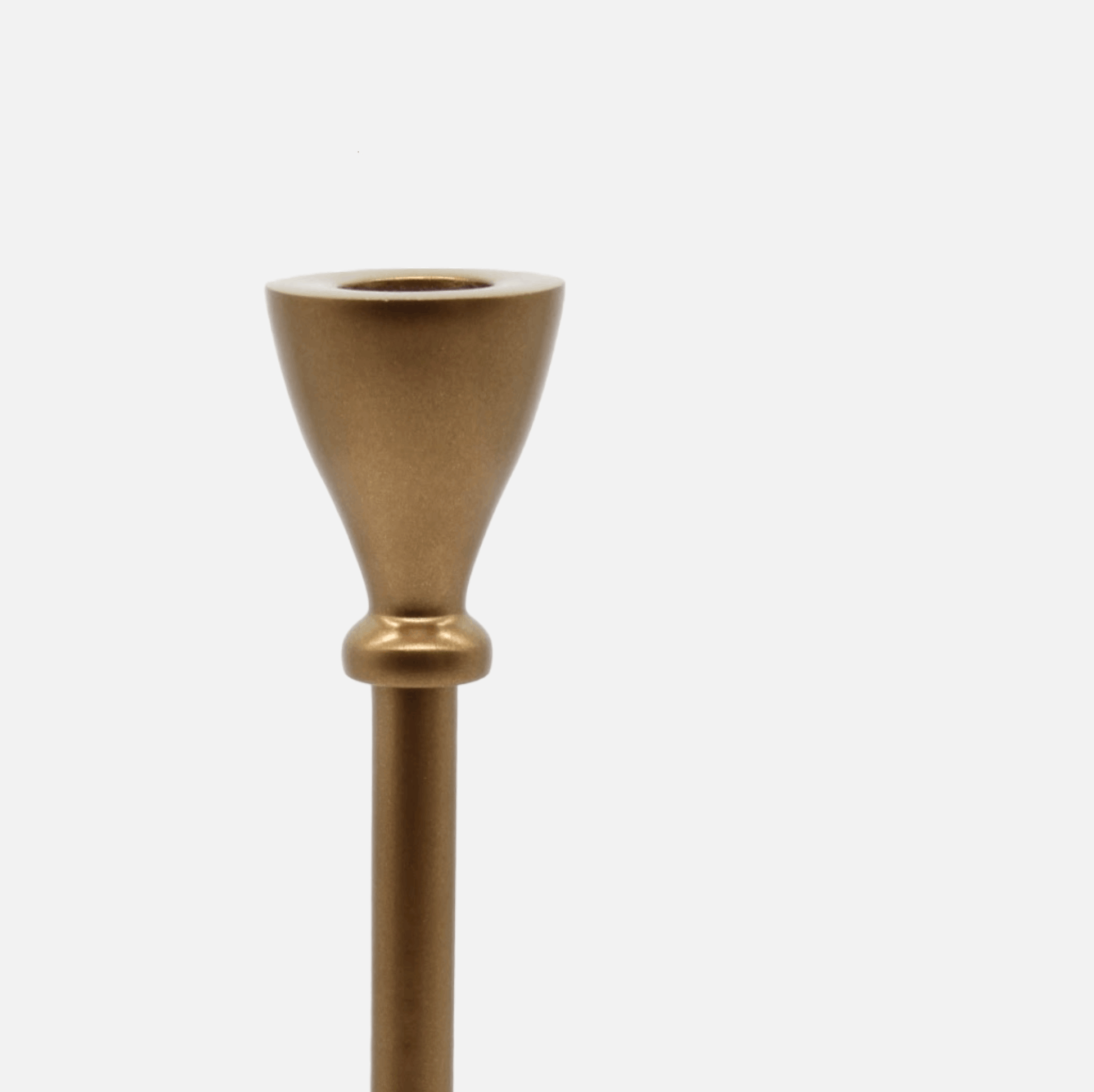 Kerzenständer, Kerzenhalter für Stabkerzen, gold matt, minimalistisch, Ø 5,5 cm × H 30,5 cm – von Light & Living