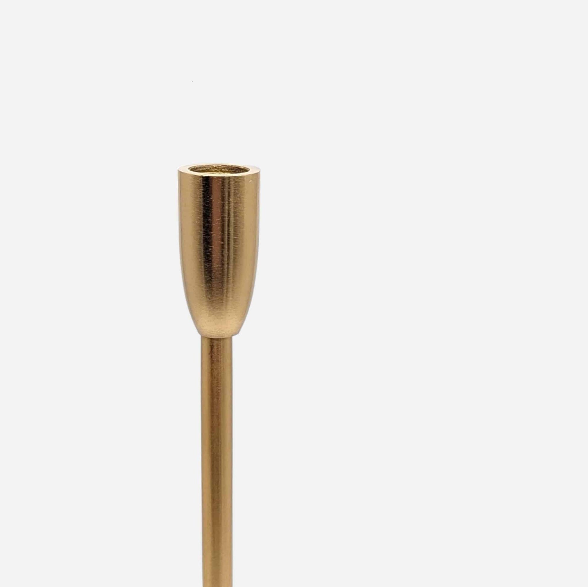 Kerzenständer, Kerzenhalter für Stumpenkerzen gold matt B 6cm x H 40cm | Sylvestre Kerzenlicht von Affari of Sweden