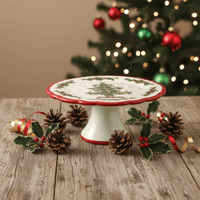 Tortenständer Keramik Weihnachtsbaummotiv Weihnachten Ø21cm H9cm