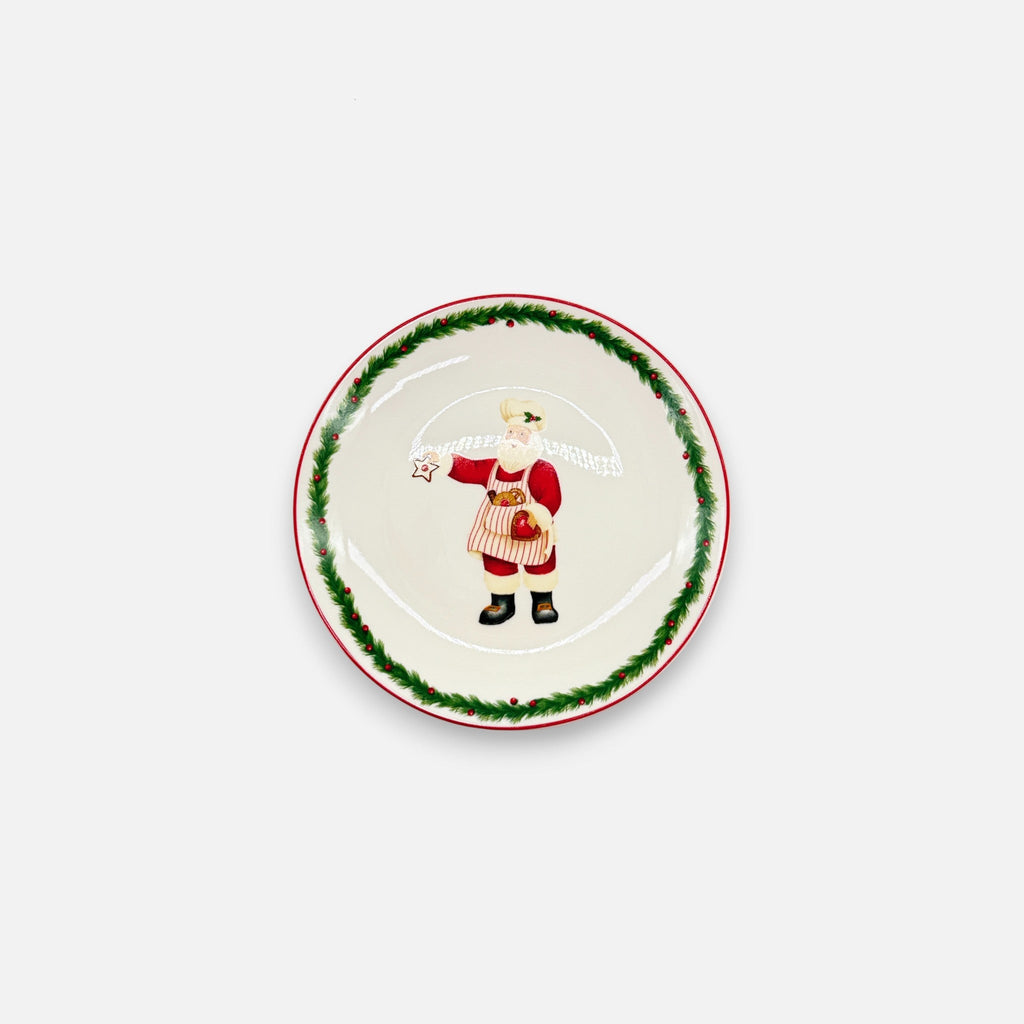 Kuchenteller aus Keramik mit Weihnachtsmotiven, Ø 15cm, 4er Set Geschirr von EDG