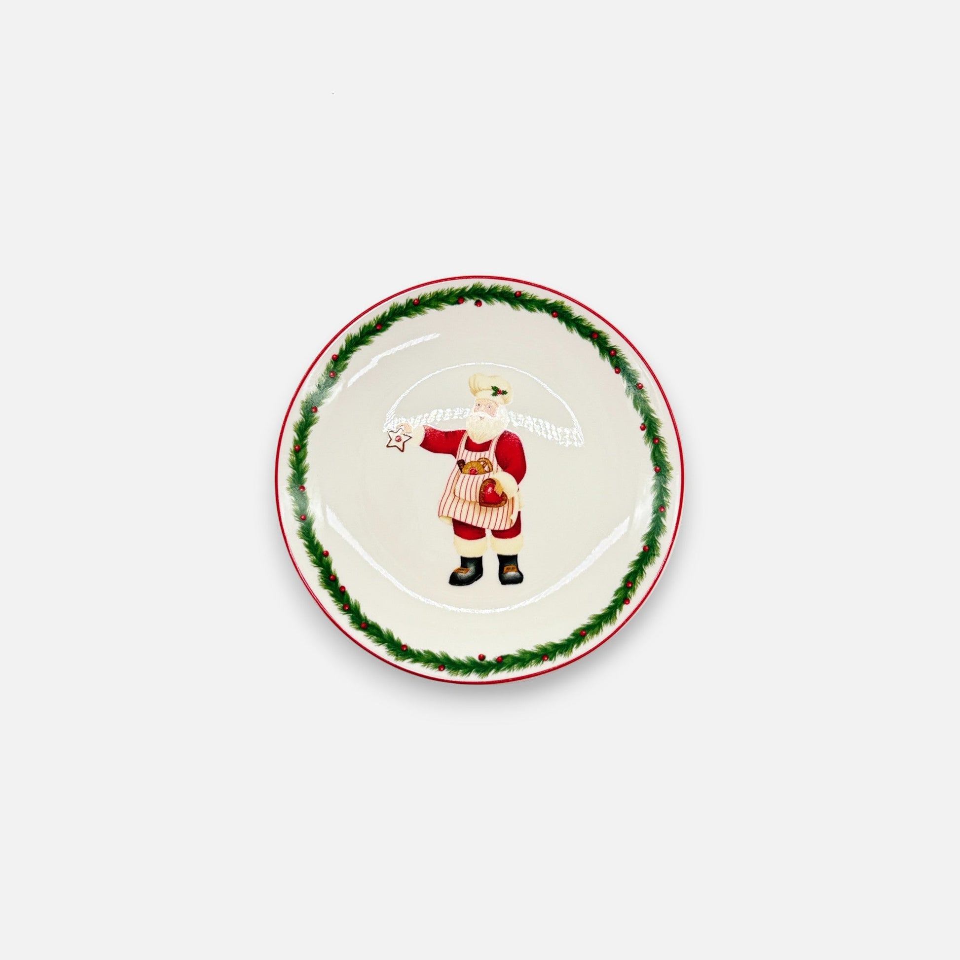 Kuchenteller aus Keramik mit Weihnachtsmotiven, Ø 15cm, 4er Set Geschirr von EDG