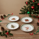 Kuchenteller aus Keramik mit Weihnachtsmotiven, Ø 15cm, 4er Set