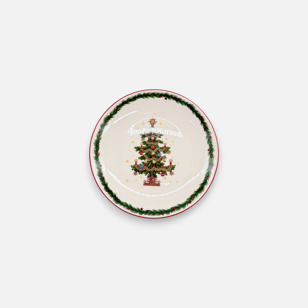 Kuchenteller aus Keramik mit Weihnachtsmotiven, Ø 15cm, 4er Set Geschirr von EDG