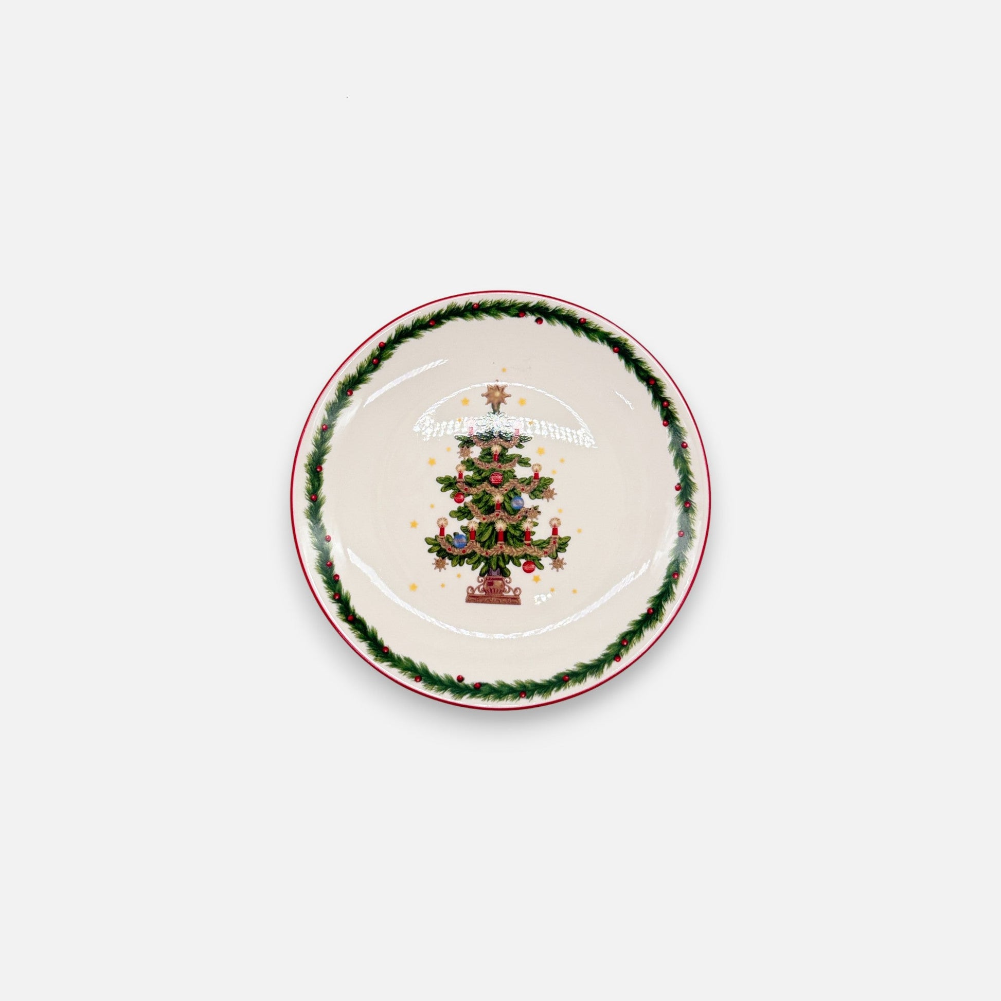 Kuchenteller aus Keramik mit Weihnachtsmotiven, Ø 15cm, 4er Set Geschirr von EDG