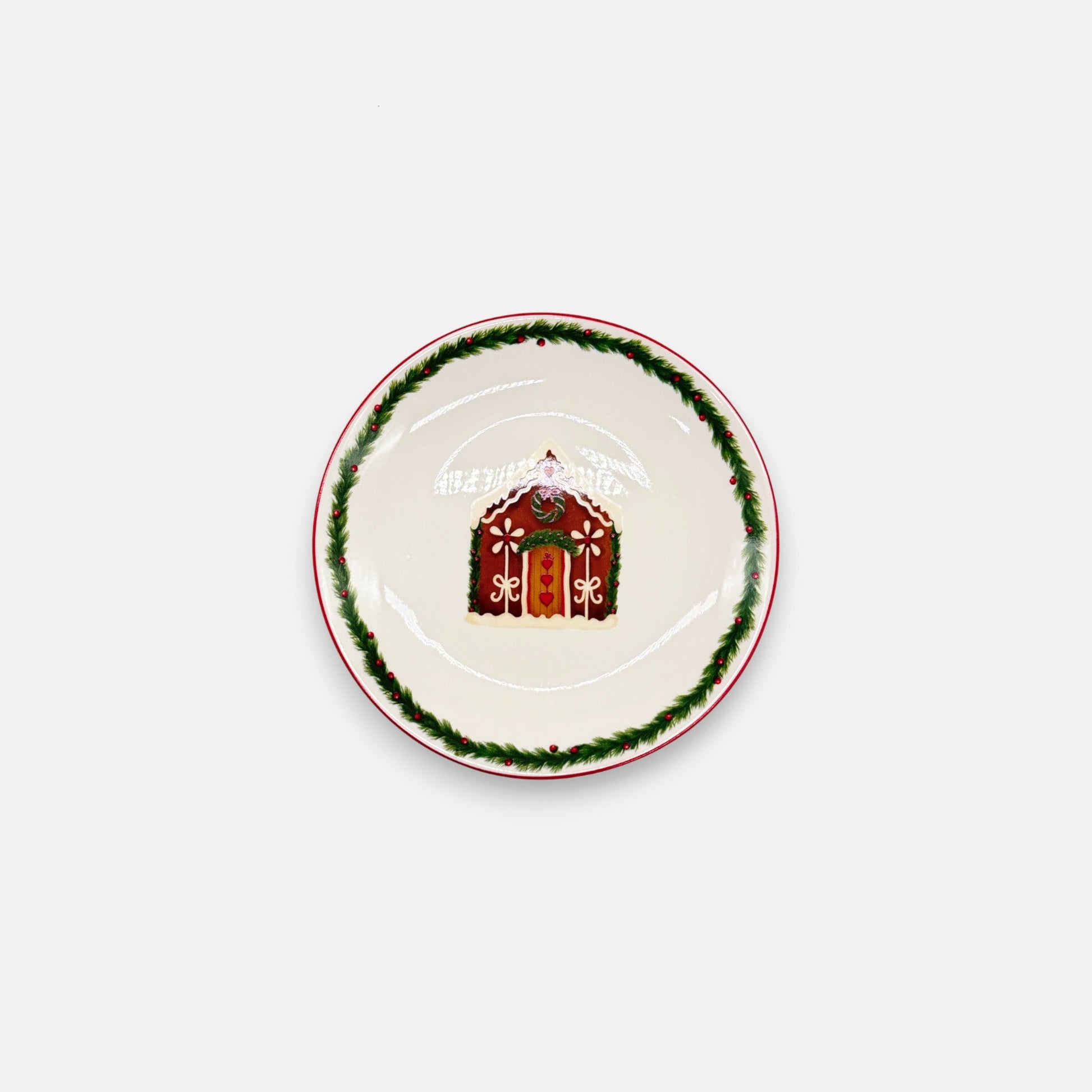 Kuchenteller aus Keramik mit Weihnachtsmotiven, Ø 15cm, 4er Set Geschirr von EDG