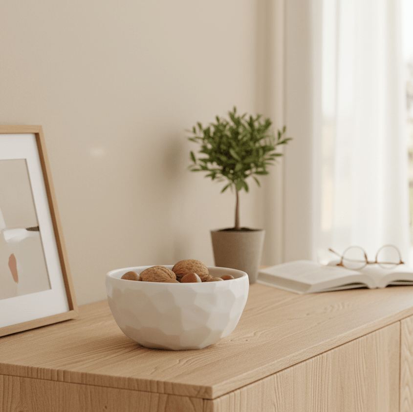 Schale aus Steingut handgefertigt in Frankreich weiss Ø 12cm x H 6.5cm 30cl | Colombe Geschirr von Claycraft