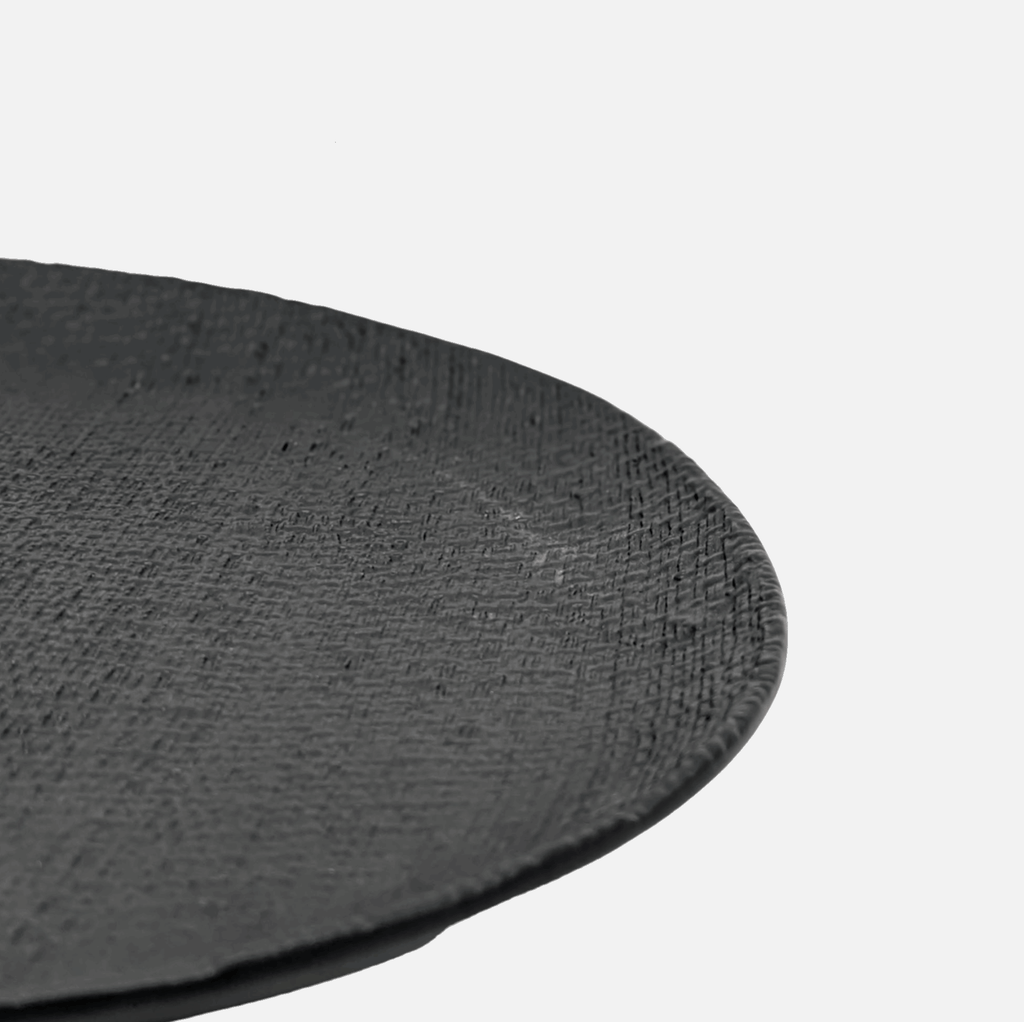 Tablett aus Keramik schwarz Ø 38.5cm x H 3.5cm | Cheron Geschirr von Light & Living