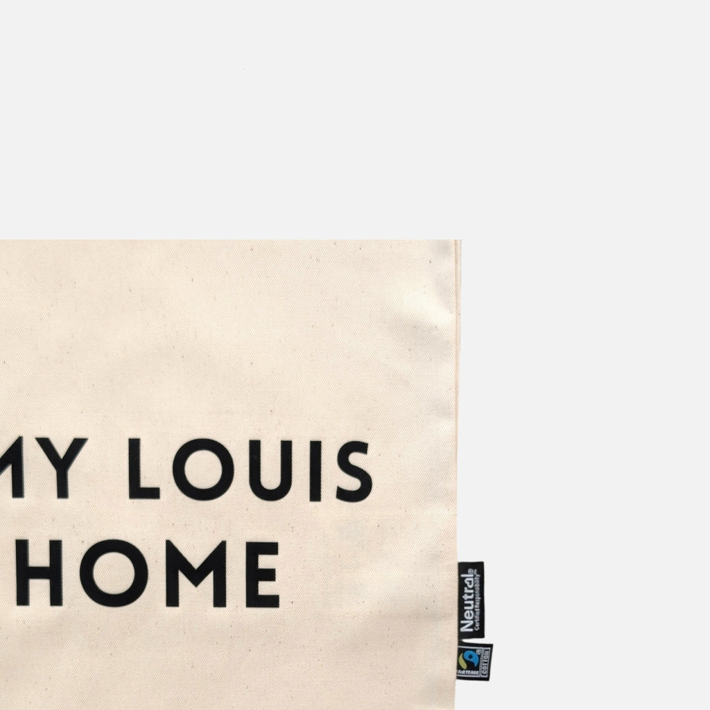 Tote Bag Baumwolle Schriftzug LEFT MY LOUIS AT HOME H45cm B30cm Taschen von Kiss Couture