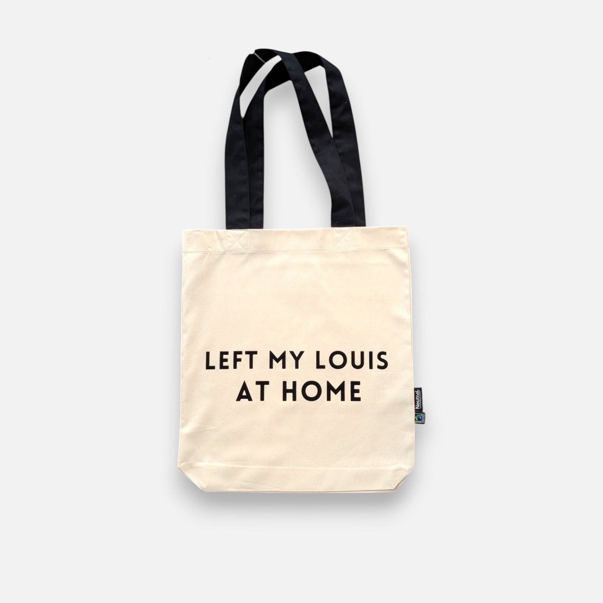 Tote Bag Baumwolle Schriftzug LEFT MY LOUIS AT HOME H45cm B30cm Taschen von Kiss Couture