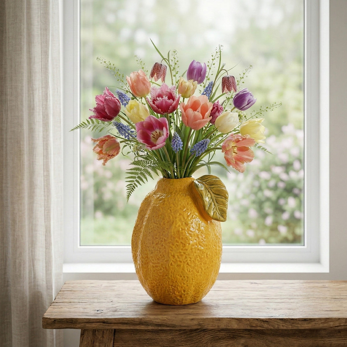 Zitronenvase Keramik gelb Ø 21cm H 31cm