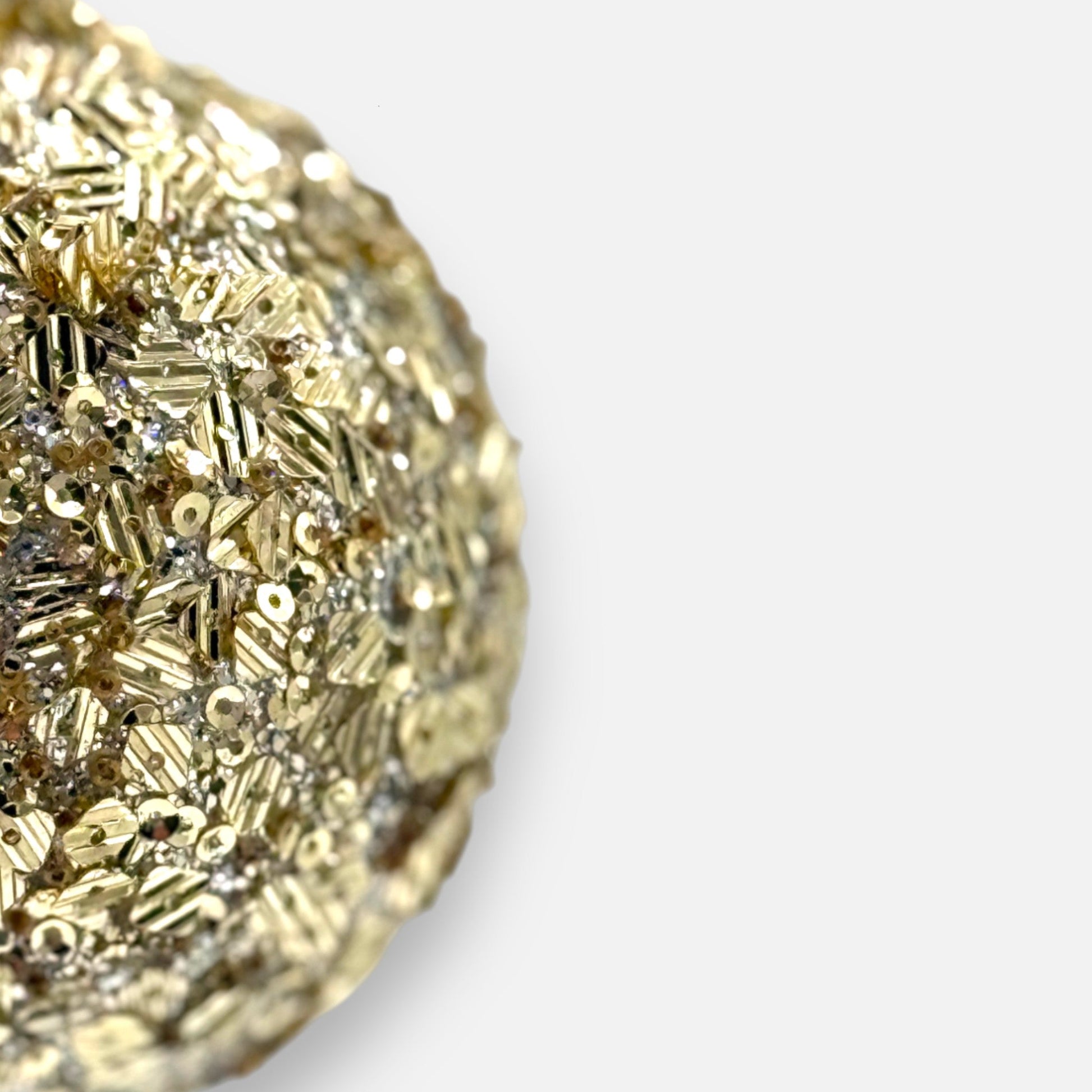Weihnachtskugel aus Glas Gold mit Pailletten - Mix, Ø 8cm, Weihnachten Dekoration von Shishi