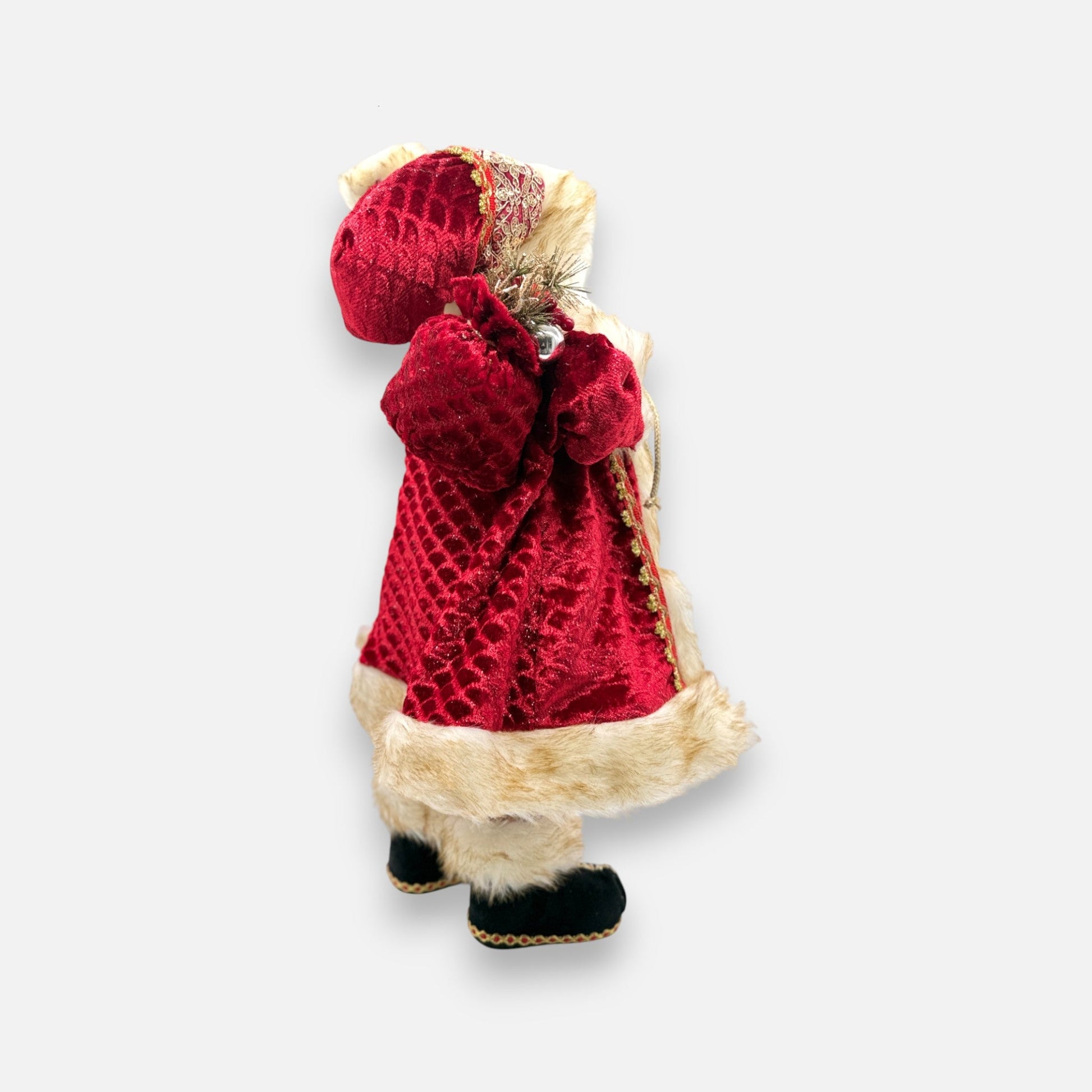 Weihnachtsmann Figur mit Teddy und Geschenksack, H 64cm, Santa Claus Weihnachten Dekoration von EDG